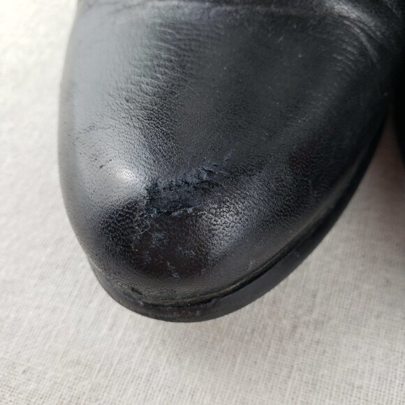 Spring Step Stockholm Booties Black Leather Ankle Zip Size 37 US Womens 6.5-7 - Picture 3 of 10